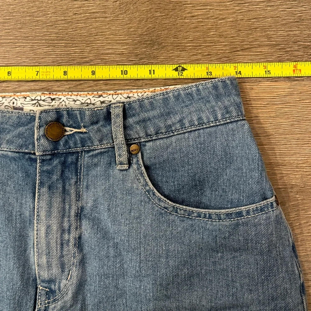 Roxy Vintage Y2K Denim Blue Mini Skirt Preppy 2000s XS
